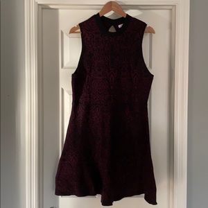Xhilaration black and purple pattern dress